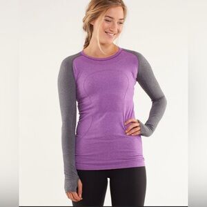 Lululemon Run: Swiftly Tech Long Sleeve Tender Violet / Black Size Large.
